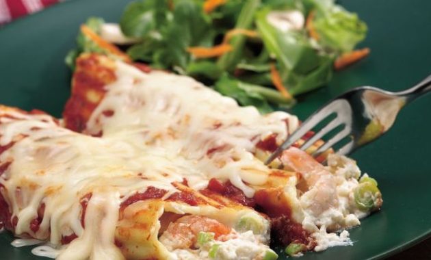 Seafood Manicotti with Alfredo Sauce Recipe