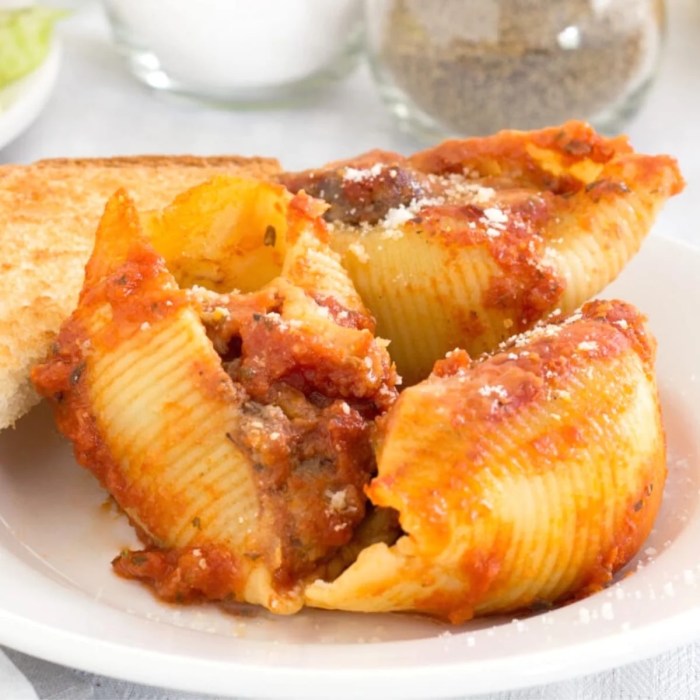 Stuffed shells with meat sauce recipes