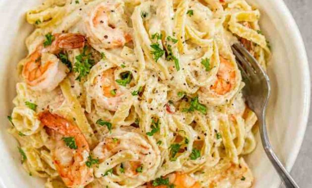 Shrimp with Alfredo Sauce Recipe