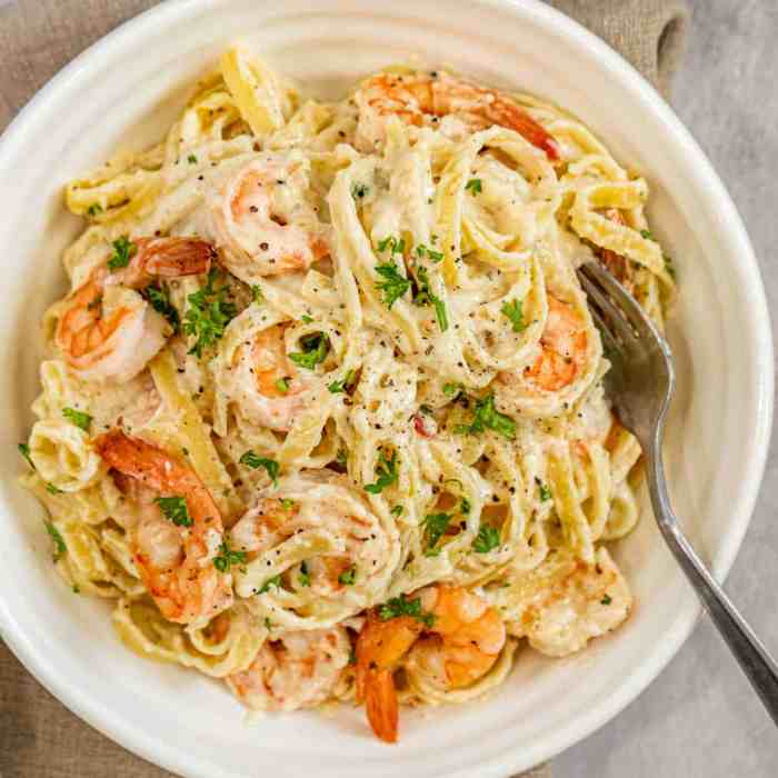 Shrimp with alfredo sauce recipe