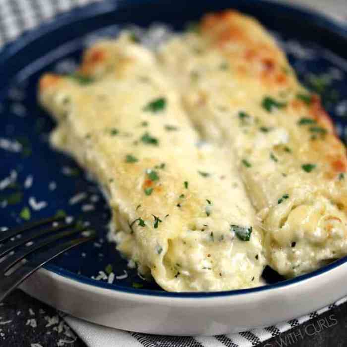 Seafood manicotti with alfredo sauce recipe