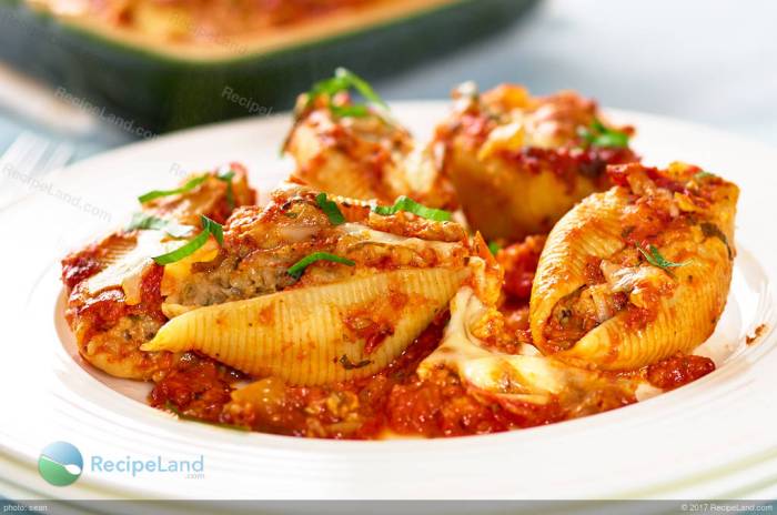 Stuffed shells with meat sauce recipes