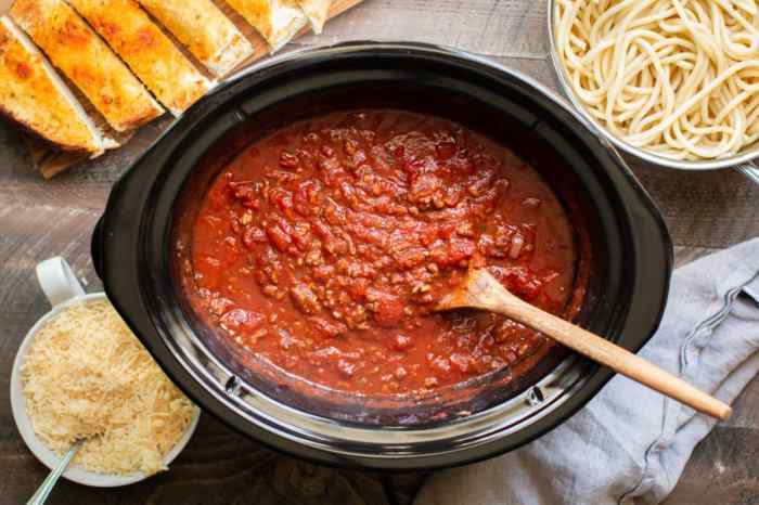 Spaghetti sauce recipe in crock pot